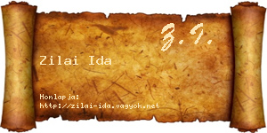 Zilai Ida névjegykártya